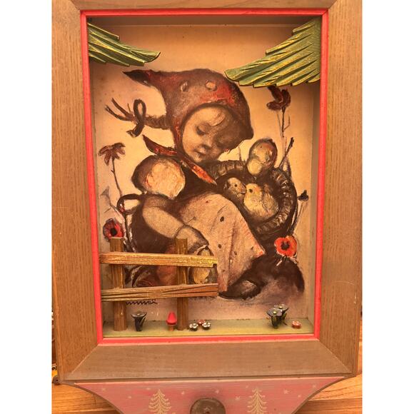 Hummel Other - German Musical Shadow Box Diorama 3D Hummel edelweiss